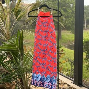 Lilly Pulitzer Pearl Romper in Picante Coral Zebras NWT 8